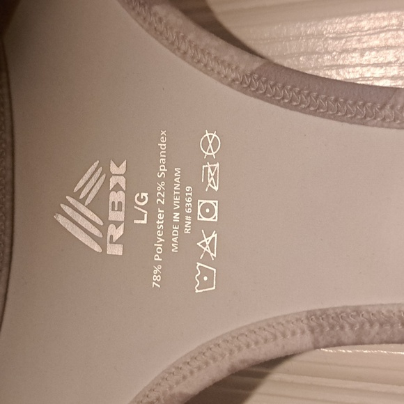 RBX Size L NWT White and gray army sports bar With Patted Bra Perfect 4 the gym - Picture 2 of 7